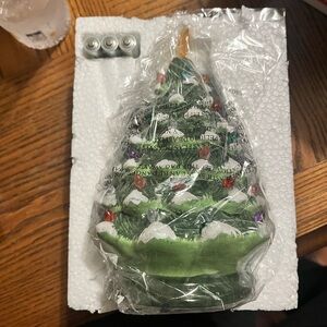 Ceramic Christmas Tree with Multicolor Lights